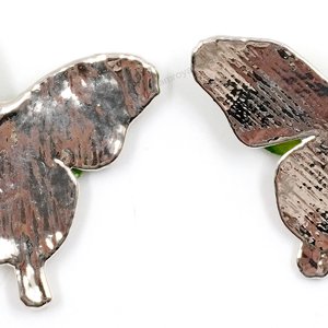 Silver plated Bird's Nest Fern cut into butterfly shape as base is layered with delicate flower Petals in assorted colors in 3D style; preserved in flexible, clear coating. Flower Petal colors can be changed.