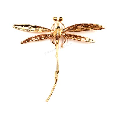 Gold Plated Botanic Dragonfly - Stickpin