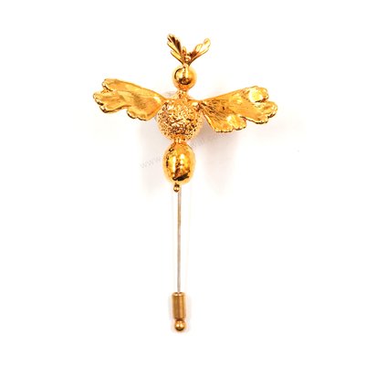 Gold Plated Botanic Wasp Stickpin