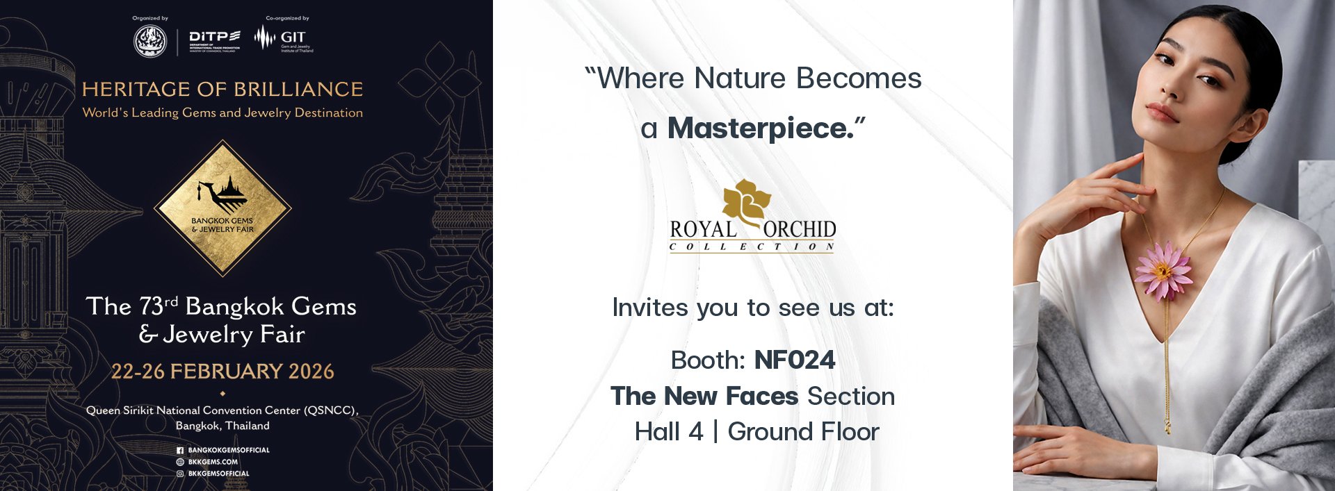 Royal Orchid Collection at Bangkok Gems & Jewelry Fair 2026.