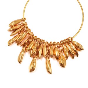 Royal Orchid Collection, Real Rice grains Hoop Earrings. Jewelry in Thailand. Jewelry in Chiang mai.