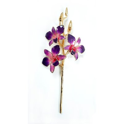 Partial gold-plated Dendrobium Orchid stem/3