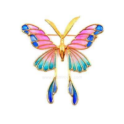 HI Botanic Art Deco Butterfly L-1 - Brooch