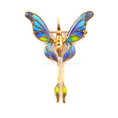 HI Botanic Art Deco Butterfly M-1-1 - Brooch