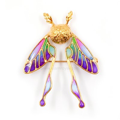 HI Botanic Art Deco Moth 1 -1 - Brooch